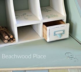 coastal style casual desk makeover, chalk paint, painted furniture
