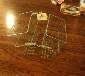 from bicycle basket to kitchen storage for just 2, kitchen design, organizing, repurposing upcycling, storage ideas, My 2 thrift store find a bicycle basket