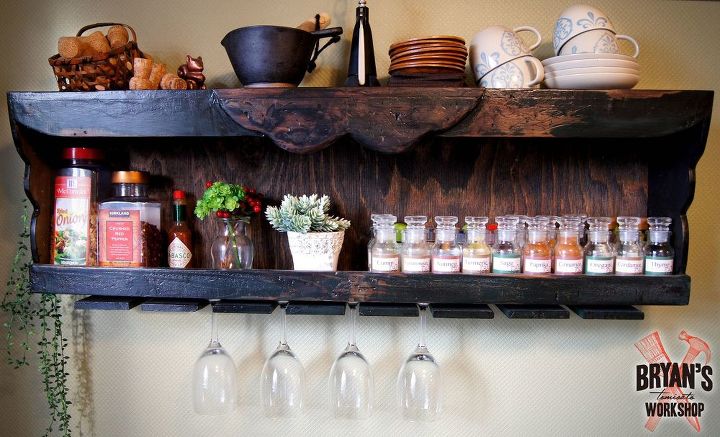 10 borderline brilliant ways to store spices and save counter space, Cut a custom spice rack from a pallet