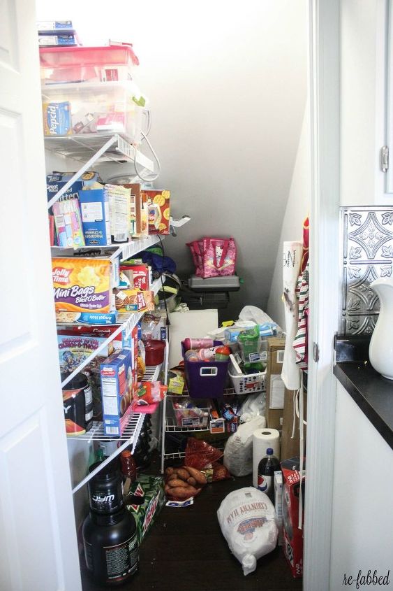 disaster zone pantry makeover, closet, organizing, paint colors, storage ideas