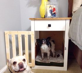 Dog crate nightstand clearance diy