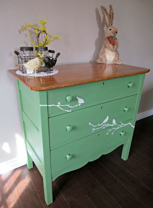 bird cottage dresser, painted furniture, rustic furniture