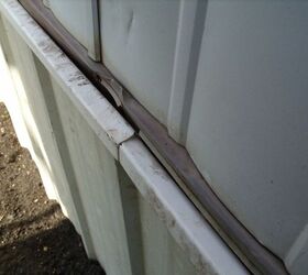 this is how we put j molding around our metal skirting, diy, home improvement, home maintenance repairs, how to