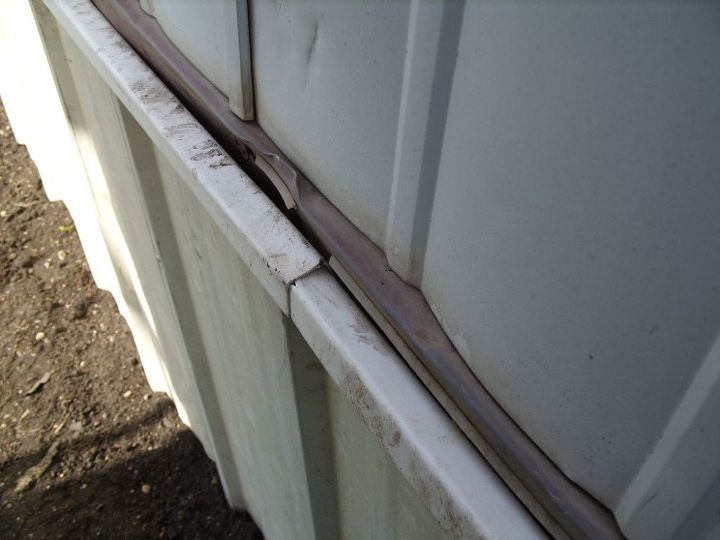 this is how we put j molding around our metal skirting, diy, home improvement, home maintenance repairs, how to