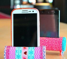 diy phone stand with recycled toilet paper rolls, crafts, how to, repurposing upcycling