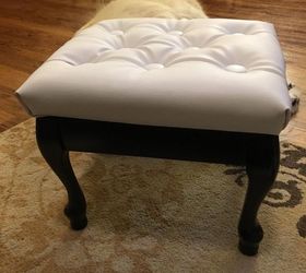 breathing new life into an old foot stool my 30dayflip for march, how to, painted furniture, reupholster