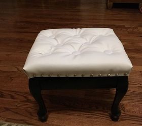 breathing new life into an old foot stool my 30dayflip for march, how to, painted furniture, reupholster