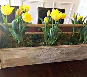 vintage toolbox centerpiece, container gardening, diy, gardening, woodworking projects