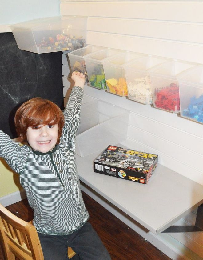 build a lego corner in 30 minutes, cleaning tips, organizing, shelving ideas, storage ideas