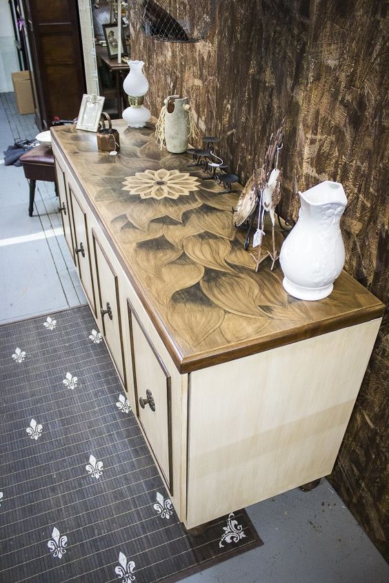 15 times stain stole the spotlight in a furniture flip, This powerful petal packed tabletop