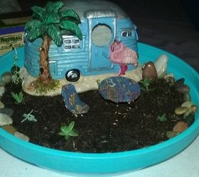 my mini succulent garden i made as a gift for a neighbor, container gardening, crafts, flowers, gardening, succulents