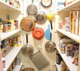 15 ways to organize every messy nook with pegboard, Put some in your pantry to hang bulky pots