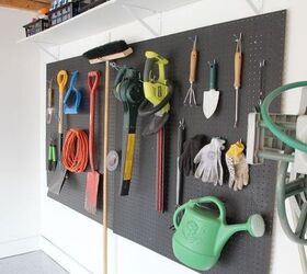 15 ways to organize every messy nook with pegboard, Hang some on a garage wall for all your tools