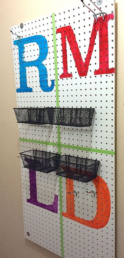 15 ways to organize every messy nook with pegboard, Create a makeshift coat rack for the mudroom