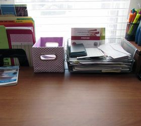 organizing the desk of disaster, cleaning tips, home office, organizing