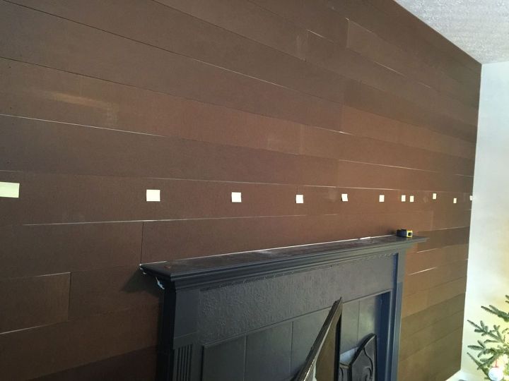 faux shiplap planked wall, diy, wall decor