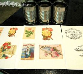 super easy vintage tin can for mother s day flowers, chalk paint, crafts, flowers