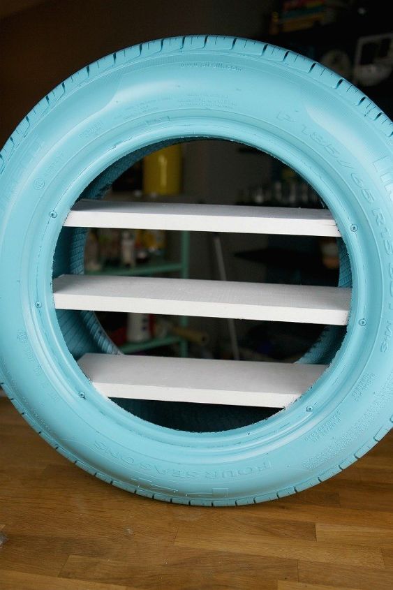 diy toy shelves from a used tire, how to, repurposing upcycling, shelving ideas