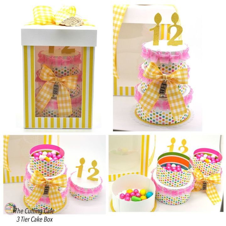 here s a fun way to give a gift 3 tier cake box, crafts