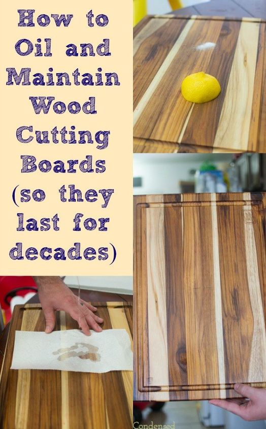 como aceitar y limpiar las tablas de cortar de madera