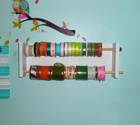 diy ribbon holder, craft rooms, crafts, organizing, storage ideas