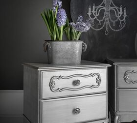 from blah to hollywood glam night tables, painted furniture