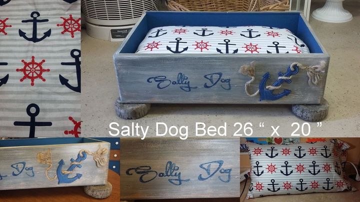 salty dog bed, painted furniture, pets, pets animals, repurposing upcycling, reupholster