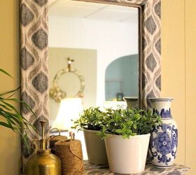 17 high end ways to use mod podge in your home, Make an accent mirror stand out even more