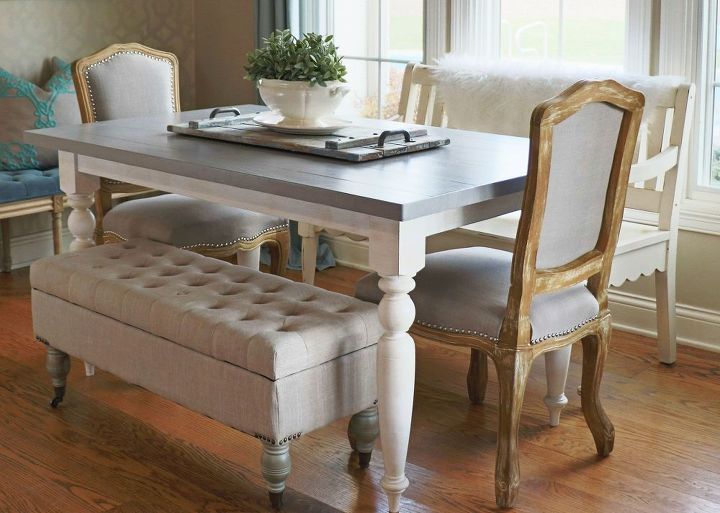 13 gorgeous ways to bring your worn kitchen table back to life, Switch out the legs for a different style