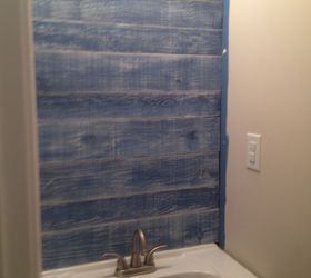 i first solo project guest bathroom blah to beachy, bathroom ideas, home maintenance repairs, paint colors, painting, Sorry about the blurry image