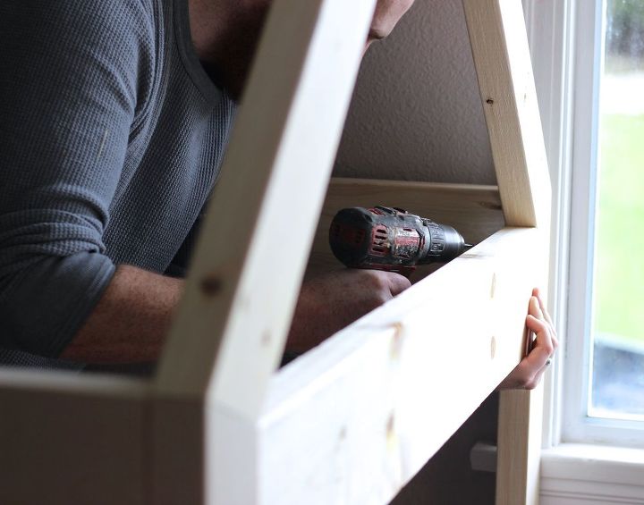 build a house bunk bed, bedroom ideas, diy, how to, painted furniture, rustic furniture, woodworking projects