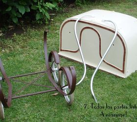 antique baby carriage makeover, container gardening, gardening, painted furniture, repurposing upcycling