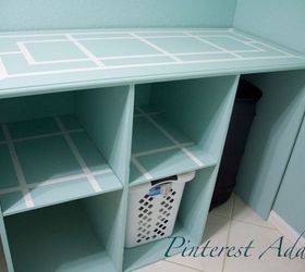 diy folding table and basket storage laundry room, cleaning tips, diy, laundry rooms, painted furniture, storage ideas