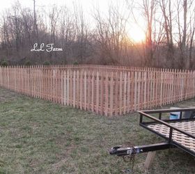 diy garden fence using picket fence panels, diy, fences, gardening, woodworking projects, The garden fence before painting