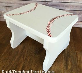 diy baseball stool, chalk paint, painted furniture