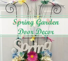 spring garden door decor, doors, home decor, seasonal holiday decor