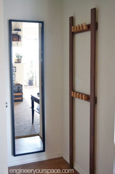 how to make an easy coat rack for a tiny entryway, foyer, how to, organizing, woodworking projects