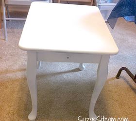 queen of hearts side table, crafts, painted furniture