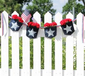 s 19 gorgeous reasons to dig your old jeans out of the closet, crafts, repurposing upcycling, Make patriotic pocket bunting