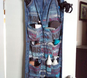 s 19 gorgeous reasons to dig your old jeans out of the closet, crafts, repurposing upcycling, Turn an old pair into a fun hanging organizer