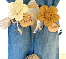 s 19 gorgeous reasons to dig your old jeans out of the closet, crafts, repurposing upcycling, Or use them to gift bottles of wine