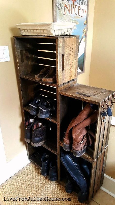 diy shoe rack wood diy wooden crate shoe rack hometalk diy shoe rack wood diy wooden crate shoe rack hometalk