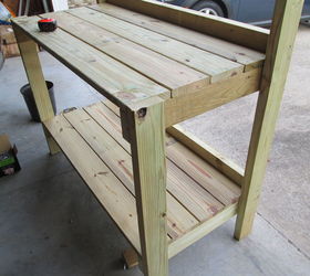 awaiting potting bench table addition