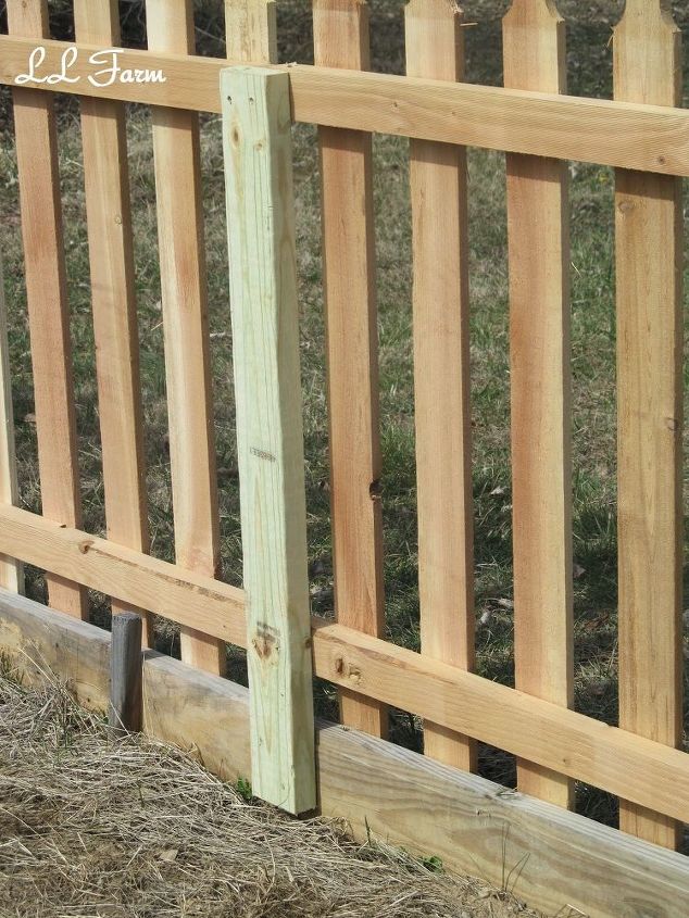 diy garden fence using picket fence panels, diy, fences, gardening, woodworking projects