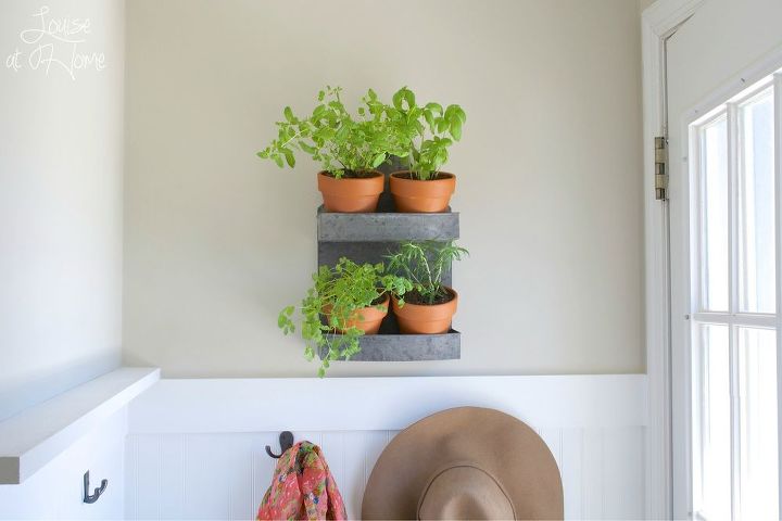 hanging indoor herb garden, container gardening, gardening, wall decor