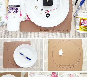 grab your recycling make a clock out of cardboard, crafts, decoupage, how to