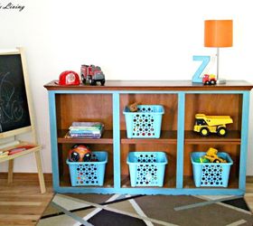 re purposing a dining room built in hutch into playroom toy shelves, entertainment rec rooms, painted furniture, repurposing upcycling, shelving ideas