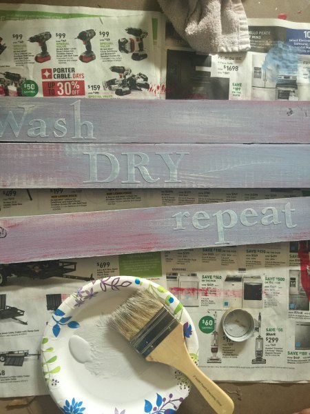 como fazer sua prpria placa de decorao de lavanderia