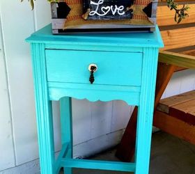 vintage telephone table makeover, painted furniture, shabby chic