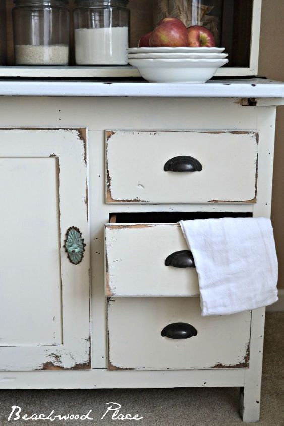 hoosier makeover, chalk paint, painted furniture